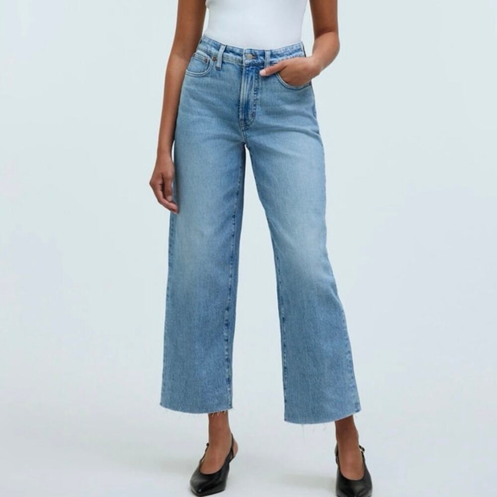 Madewell The Curvy Perfect Vintage Wide-Leg Crop Jean Altoona Wash Size 24